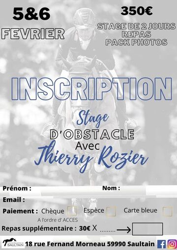 Stage d'obstacle avec Thierry ROZIER